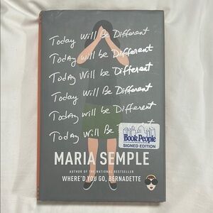 Maria Semple 'Today Will Be Different' Hardcover Book